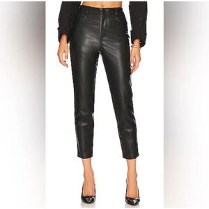 NWT LBLC THE LABEL Robin Vegan Leather Pant in Black Sz Medium